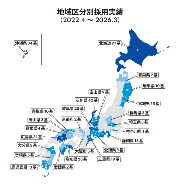 地域区分別採用実績（2022.4〜2026.3）